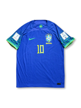 2022-23 ブラジル アウェイ ジャージ ネイマール 10番、ヴィンテージ風サッカージャージ